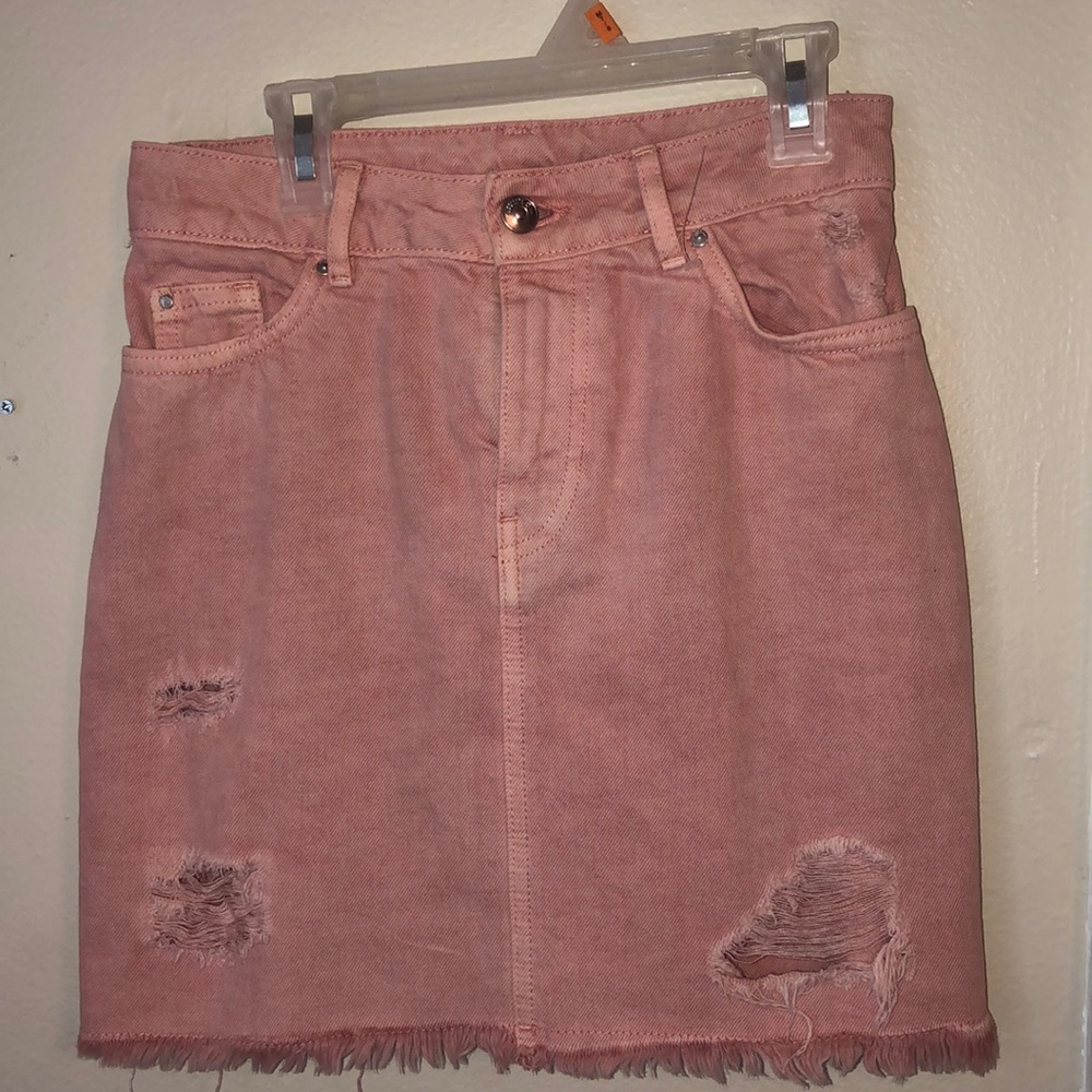 Pink Jean skirt